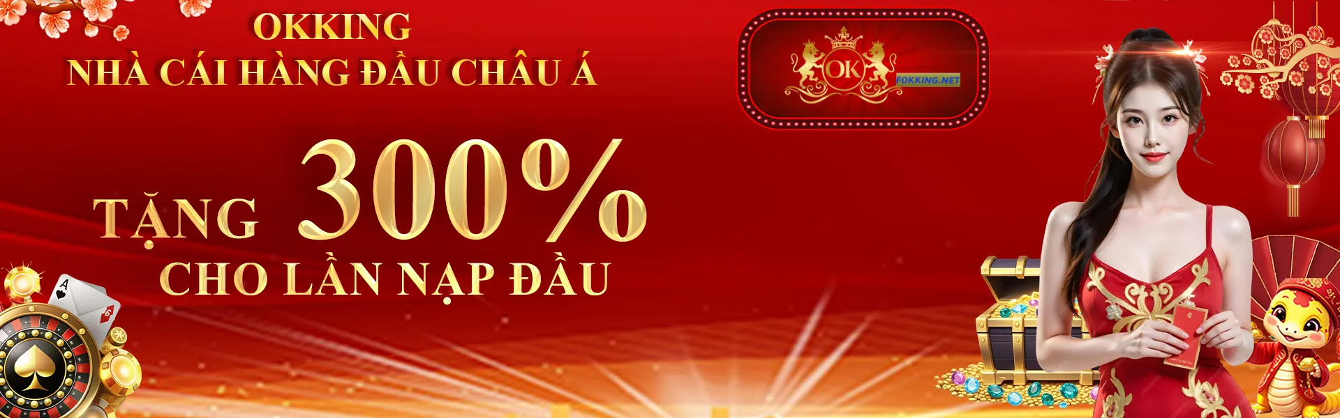 okking nạp đầu tặng 300%